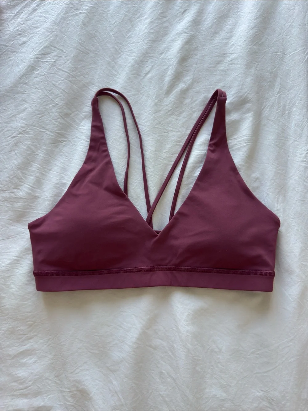 Lululemon strappy sports bra pink